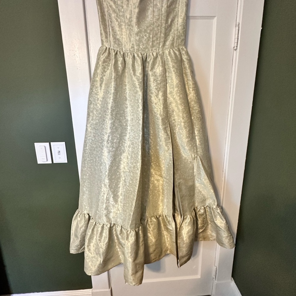 V. Chapman The Charlotte Dress in Sage Duchess